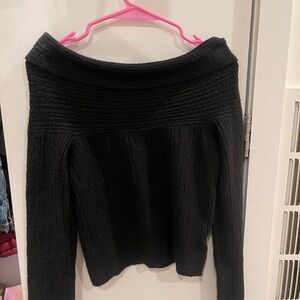 H&M Black Off-Shoulder Sweater